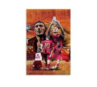 PBYOSCZYE Francesco Totti Collective Art Poster decorativo su tela, per soggiorno, camera da letto, 50 x 75 cm