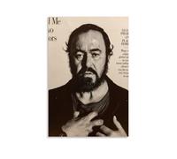 PBYOSCZYE Luciano Pavarotti - Poster decorativo su tela, per soggiorno, camera da letto, 50 x 75 cm