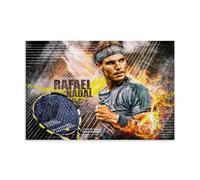 PBYOSCZYE Rafael Nadal Tennis Player Colorful Fan Art - Stampa da parete, decorazione moderna per camera familiare, 40 x 60 cm