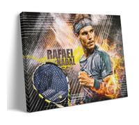 PBYOSCZYE Rafael Nadal Tennis Player Colorful Fan Art - Stampa da parete, decorazione moderna per camera familiare, 20 x 30 cm