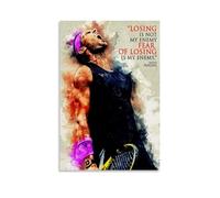 PBYOSCZYE Rafael Nadal Tennis Player Oil Panting Art, poster decorativo su tela, per soggiorno, camera da letto, 30 x 45 cm