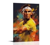 PBYOSCZYE Rafael Nadal Tennis Player Painting Art Poster decorativo da parete, per soggiorno, camera da letto, 20 x 30 cm