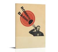 PBYOSCZYE Roberto Baggio Football Player Art - Stampa da parete, decorazione moderna per camera familiare, 30 x 45 cm