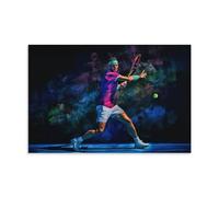 PBYOSCZYE Tennis Player Rafael Nadal Colorful Art, poster decorativo da parete, per soggiorno, camera da letto, 60 x 90 cm