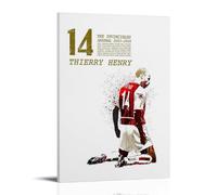 PBYOSCZYE Thierry Henry Artwork - Poster decorativo da parete, per soggiorno, camera da letto, 40 x 60 cm