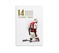 PBYOSCZYE Thierry Henry Artwork - Poster decorativo da parete, per soggiorno, camera da letto, 60 x 90 cm