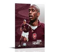 PBYOSCZYE Thierry Henry Football Player Art Poster decorativo da parete, per soggiorno, camera da letto, 60 x 90 cm