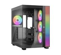 be quiet! Light Base 600 LX Black PC Case, vista panoramica mozzafiato, show case, design Dual Chamber, striscia LED ARGB massiccia, 4 ventole LX PWM, invertite e utilizzabili orizzontalmente