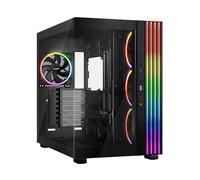 be quiet! Light Base 900 FX Black PC Case, vista panoramica mozzafiato, design Dual Chamber, striscia LED ARGB massiccia, 4 ventole PWM, invertite e utilizzabili orizzontalmente