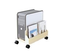 PC case con rotelle Bloccabili Supporto for CPU for PC da gioco con supporto a torre for due in uno, carrello mobile for sotto la scrivania ruote girevoli Accessori for ufficio(Bianco)