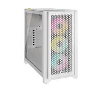 Corsair iCUE 4000D RGB AIRFLOW Vetro temperato USB 3.2 Bianco