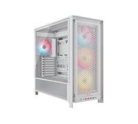 CORSAIR FRAME 5000D RS ARGB Modulare Flusso d'aria Elevato Mid-Tower PC Case - 4x Ventole RS Preinstallate, Sistema di Montaggio Delle Ventole InfiniRail, Scheda Madre a Connettore Inverso - Bianco