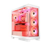 MODECOM - Case Volcano SPACE APEX Midi Tower Micro ATX (mATX) i, Mini ITXi 2 Porte USB 2.0 Colore Bianco (Finestrato)