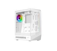 Noua Demon TH100 Case Gaming Mid-Tower ATX | Vetro Temperato Frontale e Laterale | Ventola ARGB PWM 120mm | Strip LED | Liquid Cooling 240mm | GPU fino a 320mm | Type-C | Bianco
