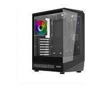 Noua Demon TK100, Case Gaming ATX Compatto, Ventola PWM ARGB e Strip LED, Mid-Tower USB 3.0 e Type-C, Frontale e Laterale in Vetro Temperato, Nero