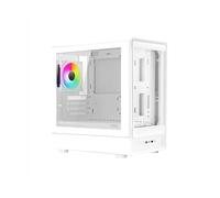 Noua Nexus PH100, Case Gaming MicroATX Compatto, Ventola PWM ARGB, Vetro Temperato a Doppia Finestra, Micro Tower con USB 3.0 e TYPE-C, Bianco