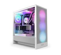 Case medio-tower ATX - NZXT - H5 Flow RGB - Ventilatori RGB inclusi - Bianco - Raffreddamento ottimizzato