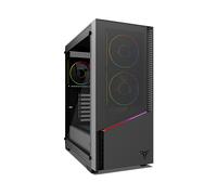 YEYIAN Case Gamer Elara Mid-Tower - Compatibile ATX/M-ATX/ITX - Pannello in Vetro Temperato - 4 Ventole ARGB Incluse (3 Anteriori + 1 Posteriore) - Nero