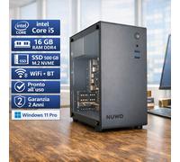 PC Computer Desktop Assemblato i5-14600K 16Gb SSD 500Gb NVMe Windows 11 Grigio