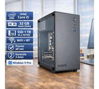 PC Computer Desktop Assemblato i5-14600K Ram 32Gb SSD 1Tb NVMe Windows 11 Grigio