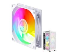 PC Cooler RGB Fans, 9-Leaves Design Computer Case Fan, ARGB Technology for Efficient Heat Dissipation, 4-Pin Cooling Fan for Home Use, Automatic Speed Adjustment