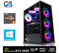 PC Da Gaming Veloce - AMD Ryzen 5 4500, 32GB DDR4, RTX 3050, 1TB SSD Windows 11