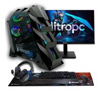 PC da gioco completo Elite - Intel Core i9-14900K, RTX 5070 Ti 16GB, RAM 32 GB, M.2 2TB, Windows 11 Pro, WiFi, monitor da 27 4K e accessori, Nero - Nouvo