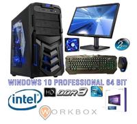 PC DESKTOP COMPLETO WINDOWS 10 PROFESSIONAL 64BIT ARES RAM8GB HD 1TB MONITOR 22"