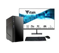Pc Desktop Computer Fisso Completo Ufficio Mini Quad Core AMD Ssd 1 TB Ram 16GB Monitor da 24" Tastiera Mouse Win.10 Pro WI-FI