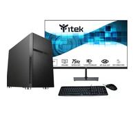 PC Desktop Computer Mini Completo Intel I7 11700 4.90 GHz 8 Core 16 Thread SSD M.2 NVMe 480 GB Ram 16 GB Monitor 24" Tastiera Mouse Windows 11 Pro Wi-fi
