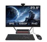 PC desktop IPS All-in-One da 23,8", uso domestico/ufficio/studio. Core i5-7300HQ, 16 GB di RAM, SSD da 512 GB, fotocamera girevole a 360°, dock di ricarica wireless, Wi-Fi dual-band, Bluetooth