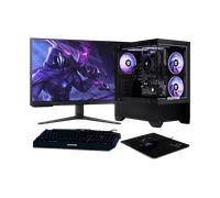 PC fisso BEASTCOM Q3 AMD Ryzen 7 16GB 1TB SSD Vega Radeon Graphics Windows 11 Pro Monitor 24 pollici Set Tastiera