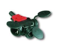 PC ELECTRIC 00130 Basi molteplici tipo Schuko, Base Aerea, 3 x IP44 - 16 A-2P + t-250 V