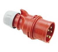 PCE - 16A, 400V, Spina CEE per montaggio su cavo, 3P+N+T, Rosso, IP44