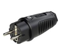 PC Electric 0522-ss Spina di sicurezza Gomma piena Nero IP54