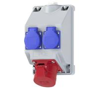 PC Electric 16081552 Multipresa Grigio, Blu, Rosso