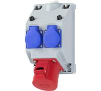 PC Electric 16082552 Multipresa Grigio, Blu, Rosso