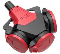 PC Electric 243712-sr Connettore a 3 vie Gomma 250 V Rosso IP54