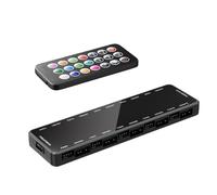 Pc Fan Controller Splitter, Argb Fan Splitter per Pc, Hub ventola del computer con controllo Pwm, Hub ventola case Rgb con base magnetica nascosta, Splitter ventola del computer con controller per