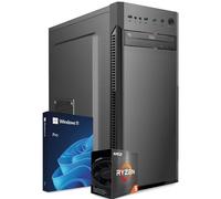 PC Fisso Completo - Computer Desktop AMD Ryzen 5 4500 • RAM 16GB DDR4 • SSD 500GB M.2 • Scheda Video RTX A400 4GB • Wi-Fi AC e Bluetooth • Masterizzatore DVD • HDMI • USB 3.0 • Windows 11 Pro
