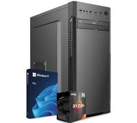 PC Fisso Completo - Computer Desktop AMD Ryzen 7 5700X • RAM 32GB DDR4 • 1TB NVMe M.2 • Scheda Video RTX A400 4GB • Wi-Fi AC e Bluetooth • Masterizzatore DVD • HDMI • USB 3.0 • Windows 11 Pro