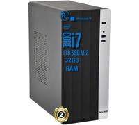 Pc Fisso i7 intel core i7-6700 Cpu fino a 4.0ghz, 32gb Ram Ddr4, 1TB Ssd M.2, Wi
