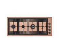FOSTER Piano cottura a gas Milanello 4 fuochi in linea , Copper, filotop/sopratop, 115x476 mm - 7681 008