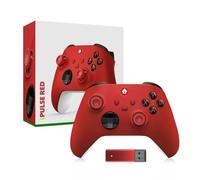 PC Gamepad Controller con 2.4 G Ricevitore Anti-skid Rocker Gaming Maniglia per PC Gamepad Accessori (red)