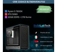PC Gaming 1440p Ryzen 5 7600X RTX 5060 32GB DDR5 1TB NVMe Win11 Garanzia 2 Anni
