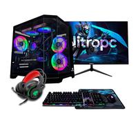 PC Gaming completo Nitropc Pack Avanzato - Intel i5-14400F, RTX 3050 8GB, RAM 16GB, M.2 1TB, Windows 11 Pro, WiFi - Monitor 24 Full HD e accessori - Nouvo