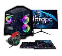 PC Gaming completo Nitropc Pack Bronze - AMD Ryzen 5 PRO 5655G, AMD Vega 7, RAM 16GB, 512GB SSD, Windows 11 PRO, WiFi, Nero - Monitor 24 FullHD + acessori - Nouvo