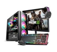 PC Gaming Computer Fisso Desktop i7 - SSD 1 TB - RAM 16GB - RTX 5050 8GB GDDR6 - MONITOR 27" Windows 11 PRO - WiFi USB - HDMI e VGA - Wireless - Ufficio Internet Scuola