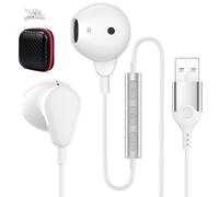 PC Gaming Cuffie per Computer Cuffie USB con Microfono con Filo Stereo HiFi Semi In Ear Auricolari USB con Cancellazione del Rumore Controllo del Volume per PS 4/Mac/Laptop/Chromebook/per PS 5/Windows