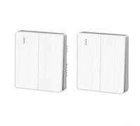 PC Interruttore radio timer controllo luce per PC bianco 40 mm interruttore | Tensione 110-240 V, per uso globale, controllo sicuro della luce, facile installazione, design bianco